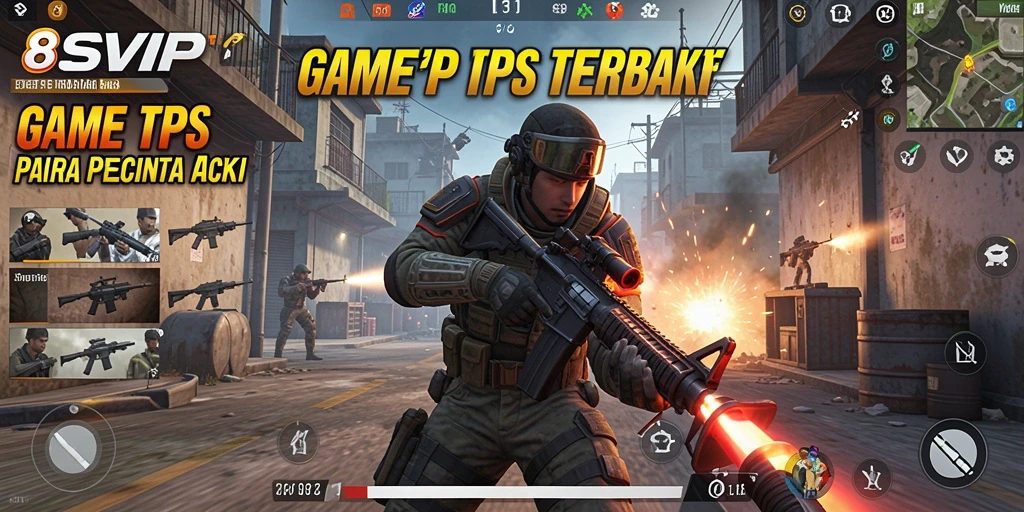 Screenshot 8SVIP yang menampilkan aksi tembak-menembak seru.