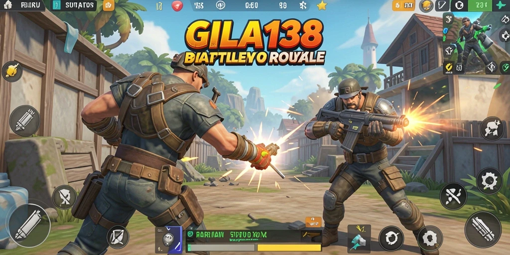 Tangkapan layar dari gameplay seru di GILA138 Battle Royale.