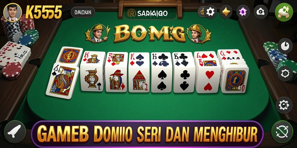 Tampilan menarik dari gameplay Domino K5555 yang seru.